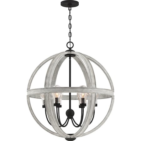 Quoizel Carlisle Pendant 6 Lights Grey Ash CAL3528GK